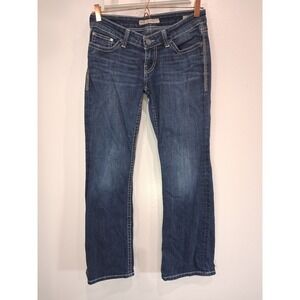 BKE Stella Low Rise Bootcut Jeans Dark Wash Blue Size 26S 26x29.5